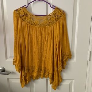Golden/mustard colored blouse! Size XL